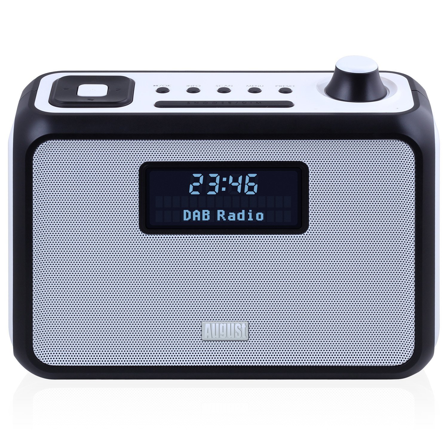 August MB400 DAB/DAB+ Clock Radio Kitchen Radio with Alarm Clock