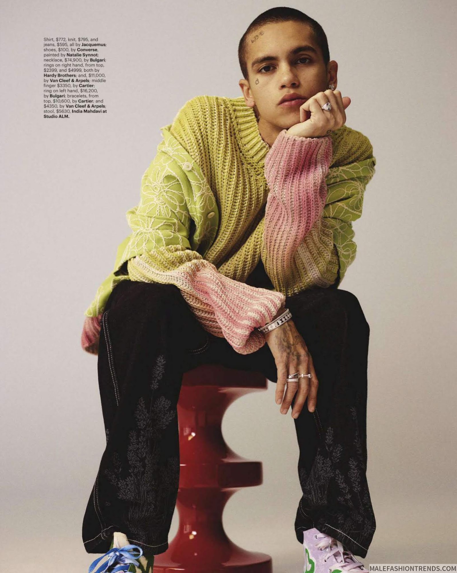 Dominic Fike para GQ Australia en fotos de James Tolich