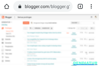 Cara mengganti template blog di blogger terbaru lewat hp android beserta gambar screenshot, 