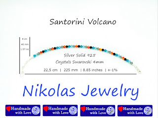 Βραχιόλι | Santorini Volcano | Ασήμι 925 | Swarovski Crystal