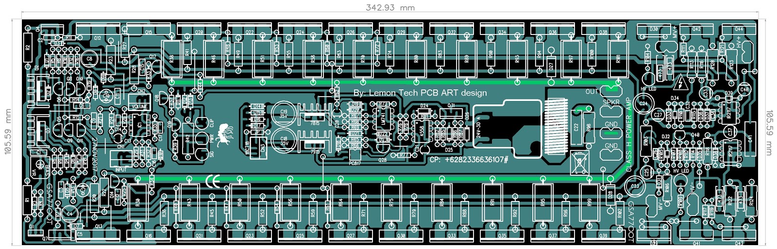 DK Tech PCB Audio Power AMPLIFIER