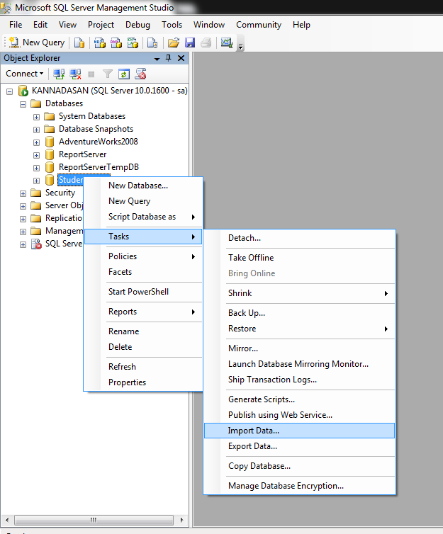 JK SQL Server Blog: How to import data from Excel Using SSMS