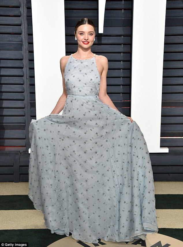 Miranda Kerr goes gorgeous at the 2017 Vanity Fair Oscar Party