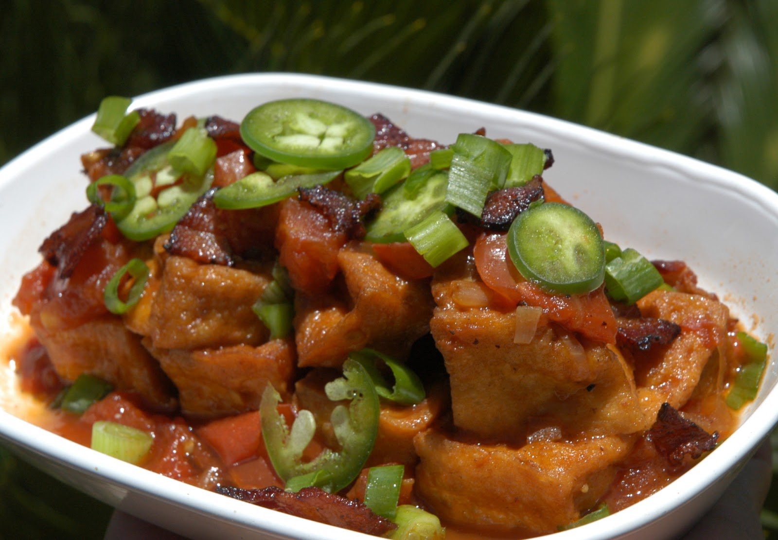 Việt Mỹ Life VietnameseAmerican Life FRIED TOFU IN TOMATO SAUCE WITH BACON Đậu hủ chiên