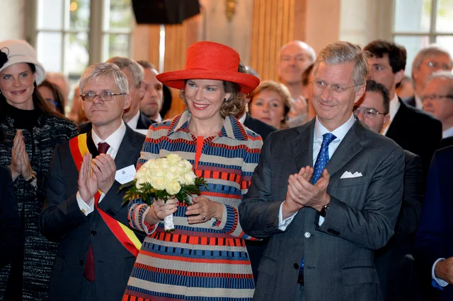 Queen Mathilde of Belgium visited the adapted work company Le Perron in Liege