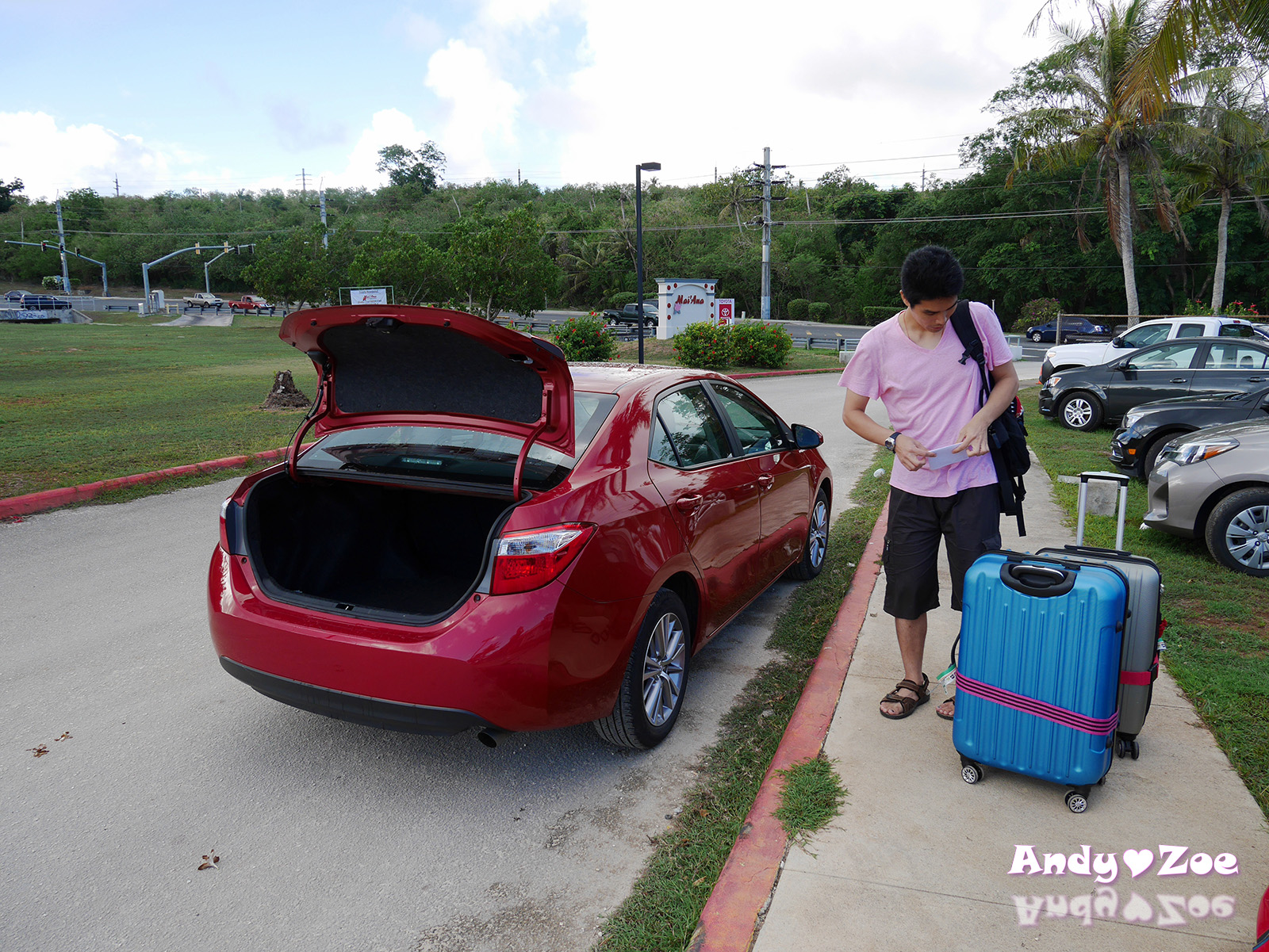 Andy與Zoe的旅行紀錄 2016/06 認識關島(Guam)之旅：關島兩次租車自駕體驗、租車過程介紹 (ACE TOYOTA Rent A Car)租車24小時台幣不到1千元