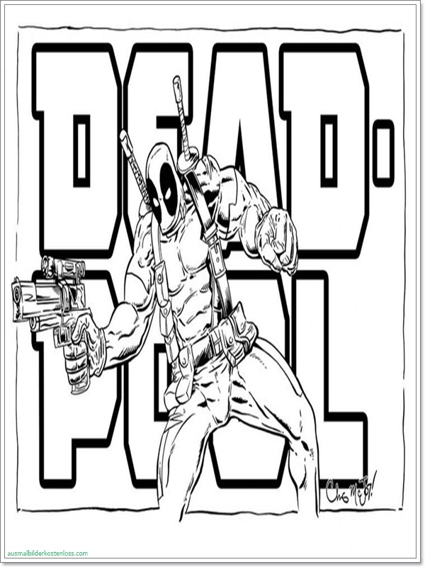 Ausmalbilder zum Ausdrucken Ausmalbilder Deadpool zum