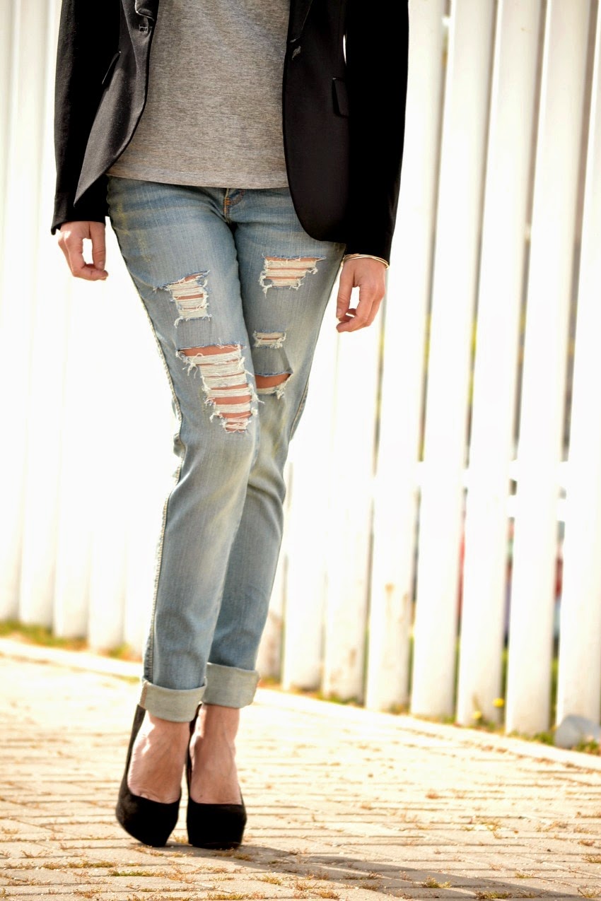 How to make a ripped jeans/como hacer los 