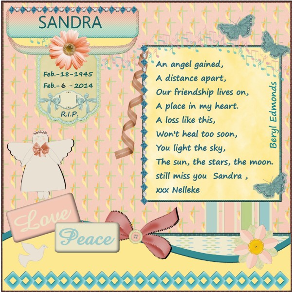 Feb.2016 - Sandra in our thoughts