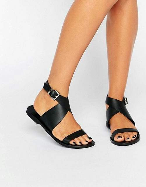 Fαshiση Gαlαxy 98 ☯: Leather black summer sandal - new styles