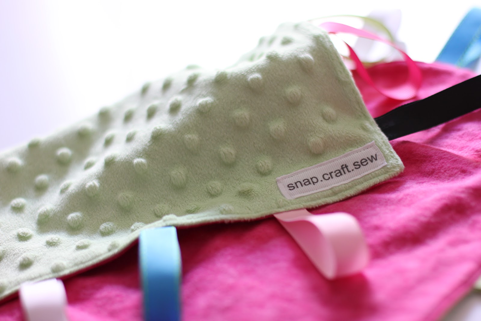 snap.craft.sew Mini Baby Minky Lovey Blanket