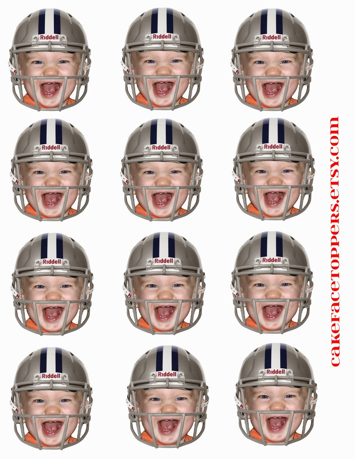 Cake Face Toppers DIY photo cupcake toppers