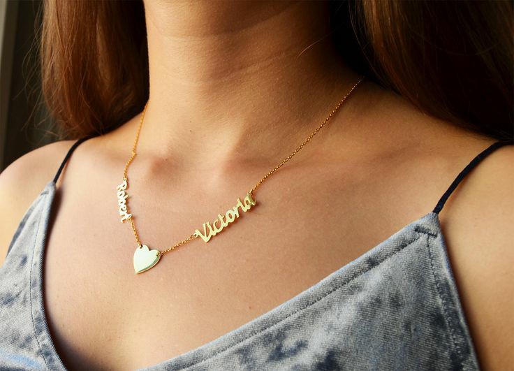 Personalized name written necklace