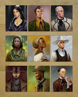 lukas thelin, western, rpg, art, character illustrations