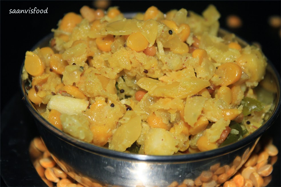 Saanvis food Senagapappu Cabbage Kura / Chana dal Cabbage Curry