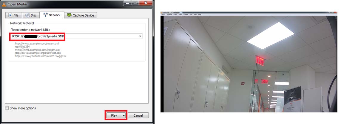Samsung RTSP URL address format