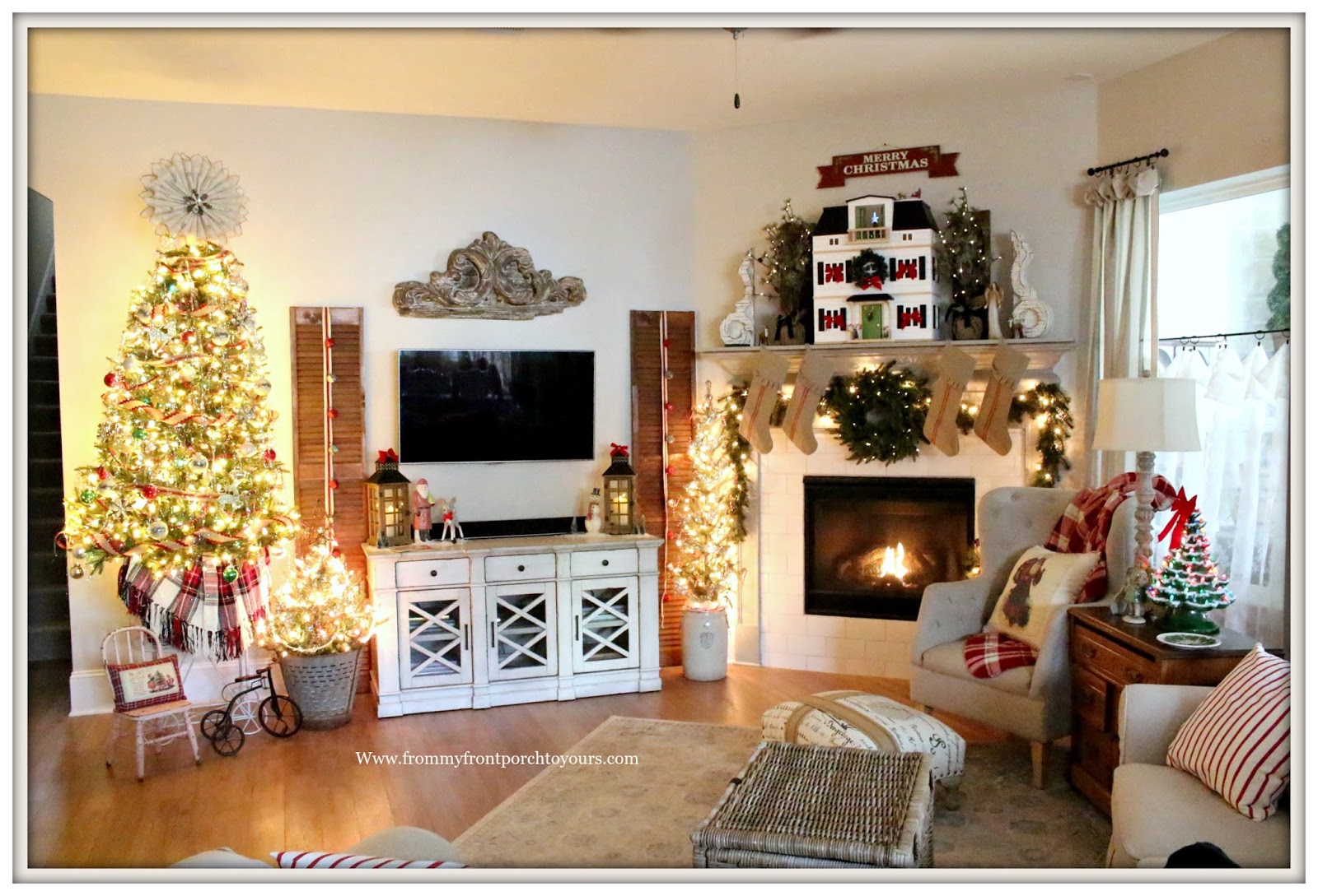 From My Front Porch To Yours: French Country Farmhouse Christmas Mantel ...