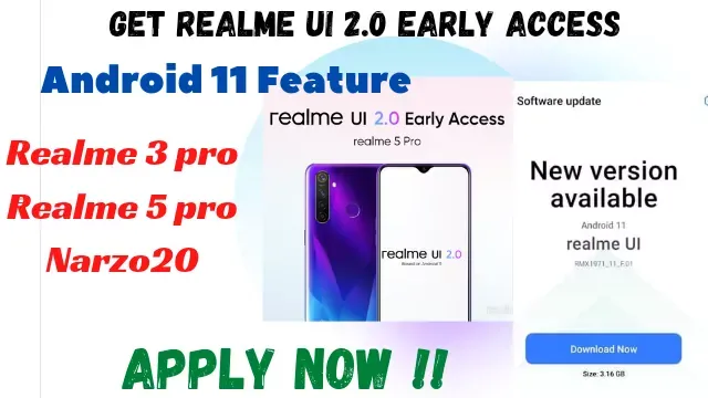 Android 11 in realme 3 pro, 5pro and Narzo 20pro