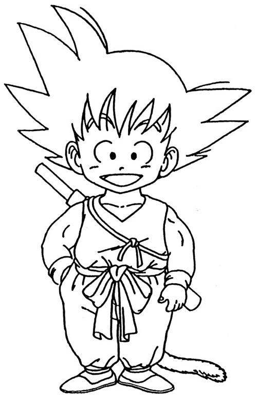 Desenhos Online para colorir e imprimir!: Son Goku para colorir