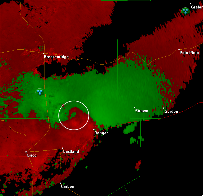 The Original Weather Blog Strong Rotation Just NW of Ranger, TX