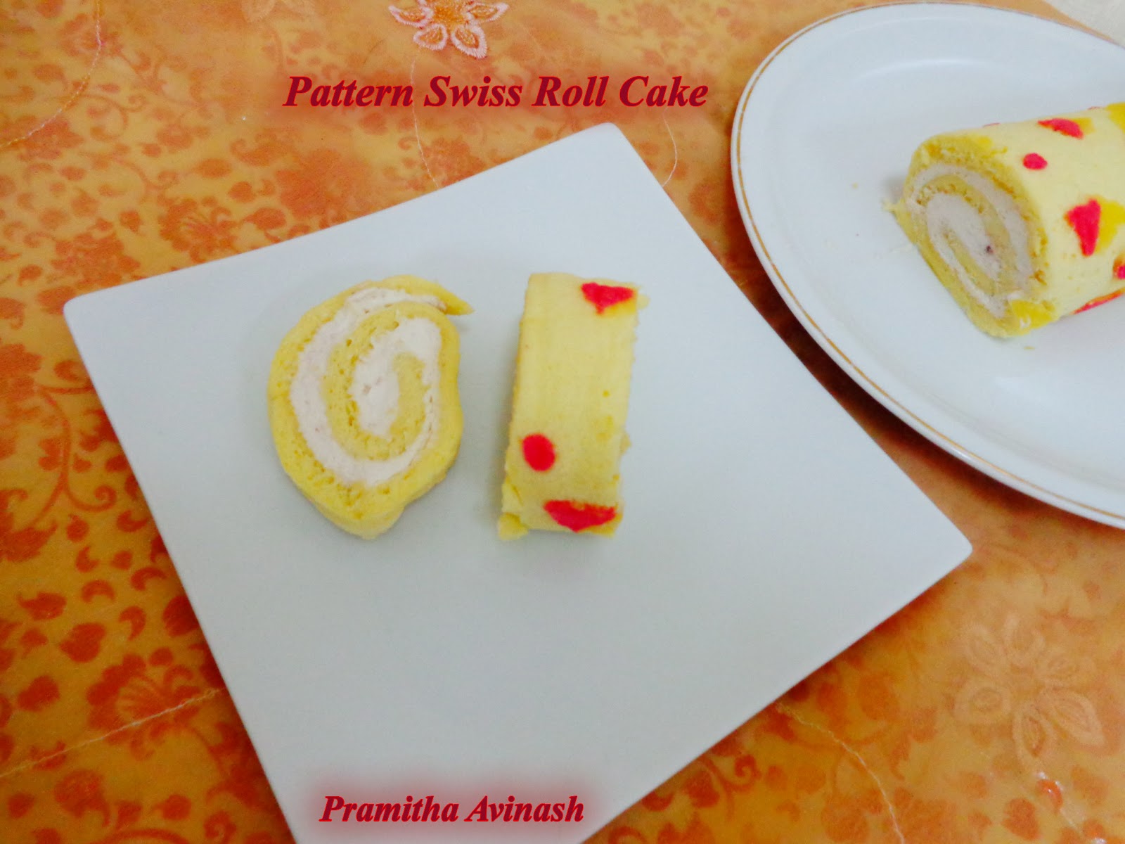 Pramitha Love Cooking!!!!! Pattern Swiss Roll Cake