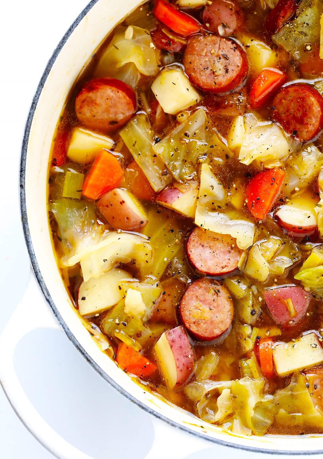 CABBAGE, SAUSAGE AND POTATO SOUP HEALTHYFOOD VEGGIE Media Food and