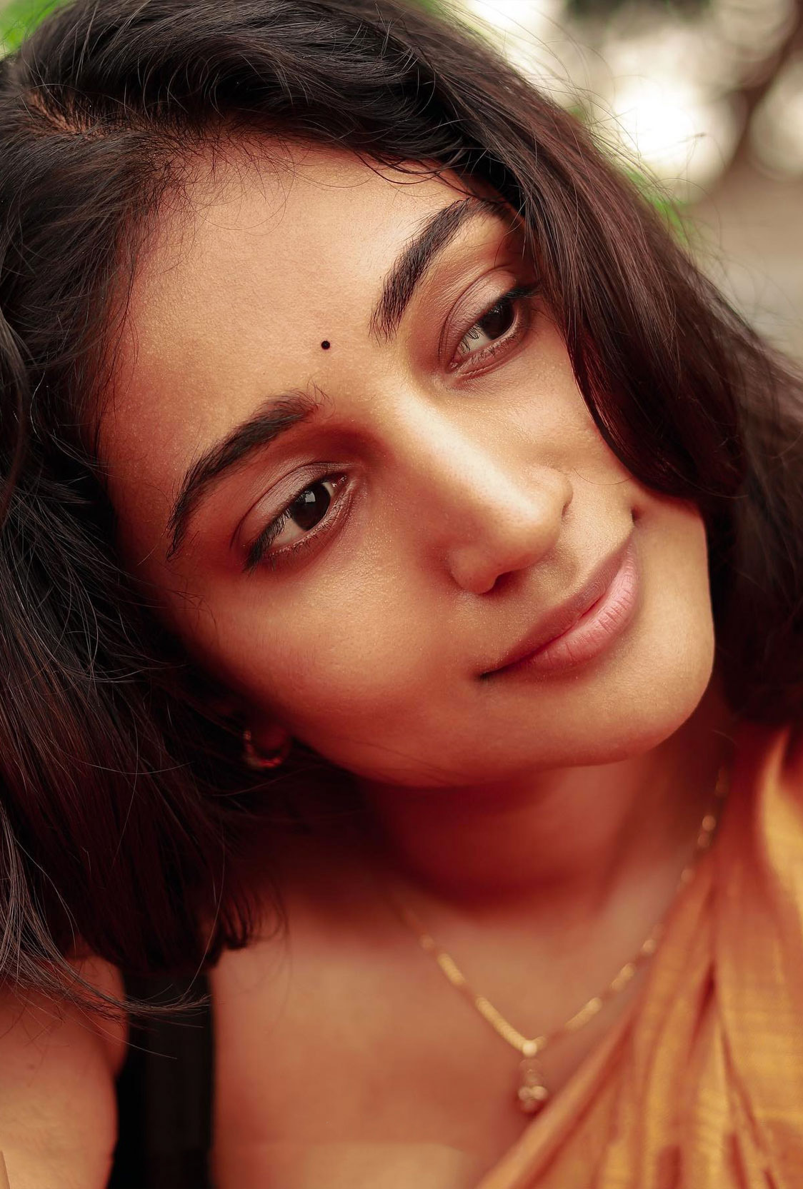 Bommu Lakshmi In orange cotton Saree Hot Photos