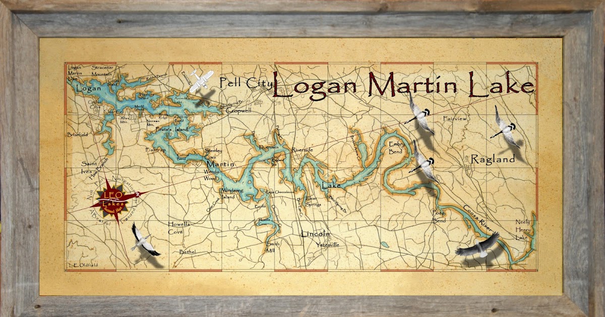 Leo Lakes A Treasured map of Logan Martin Lake