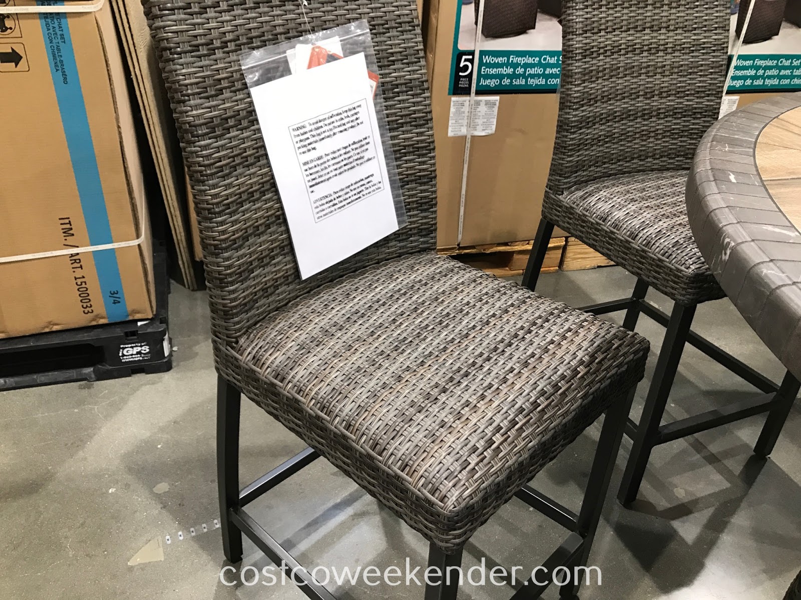 Agio 7piece High Dining Set with Firetable Costco Weekender