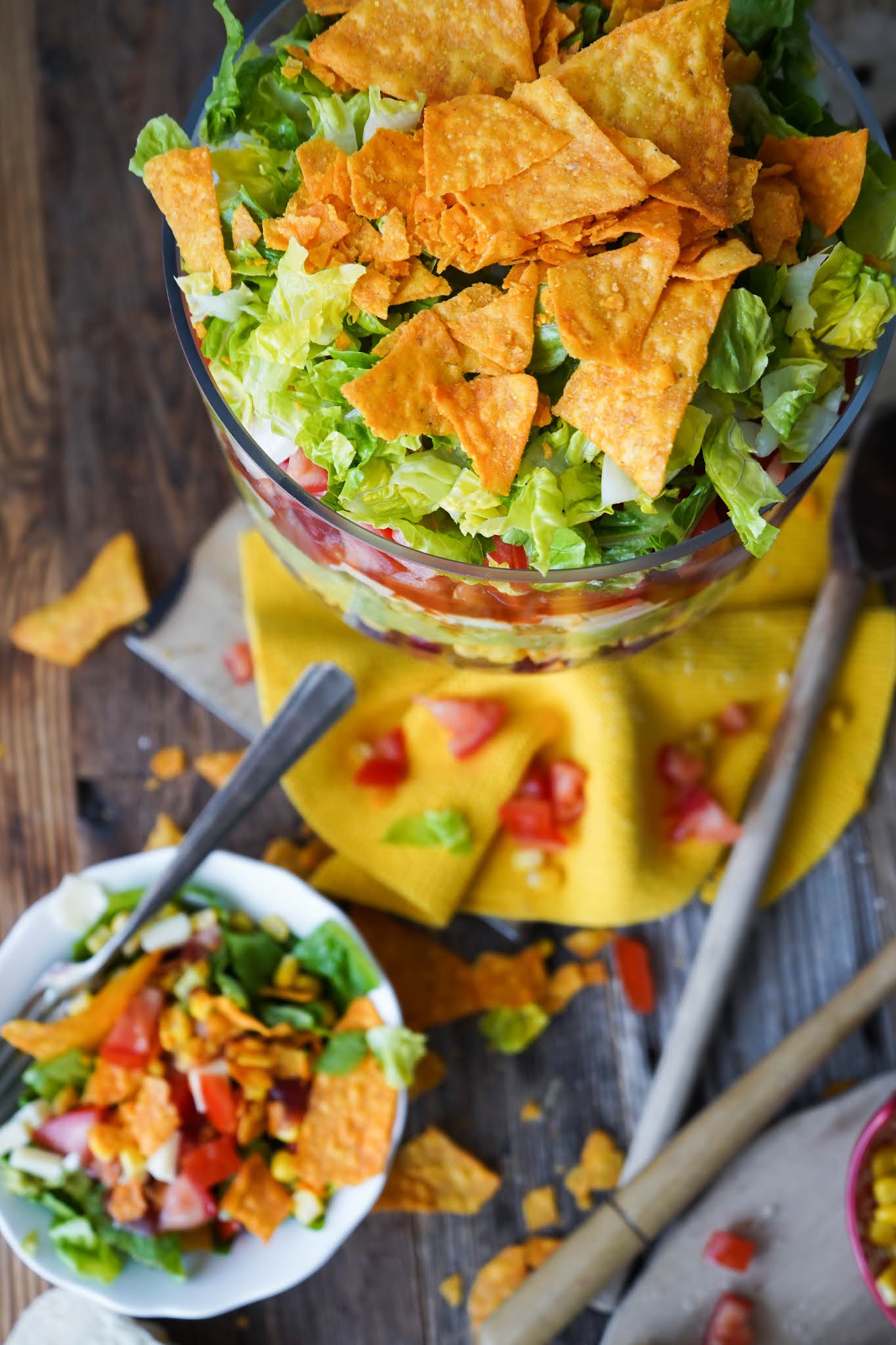 Christina macht was: Mexikanischer Nacho-Schichtsalat Christina macht was: Mexikanischer Nacho-Schichtsalat