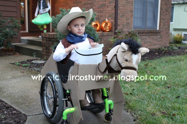 Wheelchair Costumes: Cowboy on his horse wheelchair costume