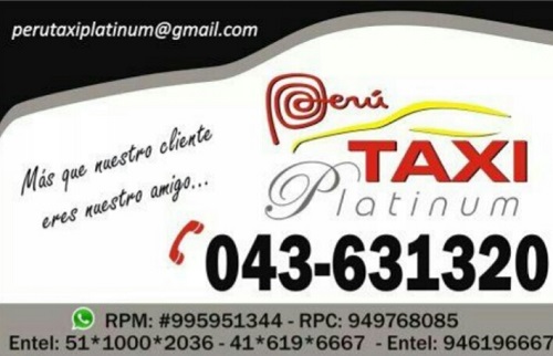 Transporte de Pasajeros, Taxi y Carga