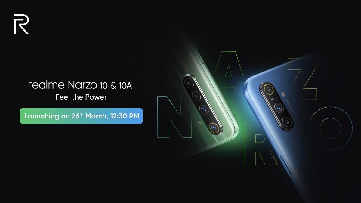 Realme Will launch Realme Narzo 10 & 10A on 26th March, 12:30 PM