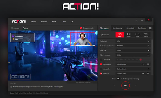 Action Screen Recorder - Software Perekam Layar PC Terbaik Windows Action Screen Recorder - Software Perekam Layar PC Terbaik Windows