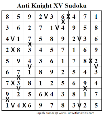 Anti Knight XV Sudoku (Daily Sudoku League #106) Solution