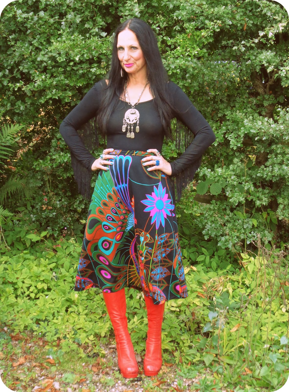 Vintage Vixen: The Psychedelic Shamanic Skirt - Charity Shop Finds