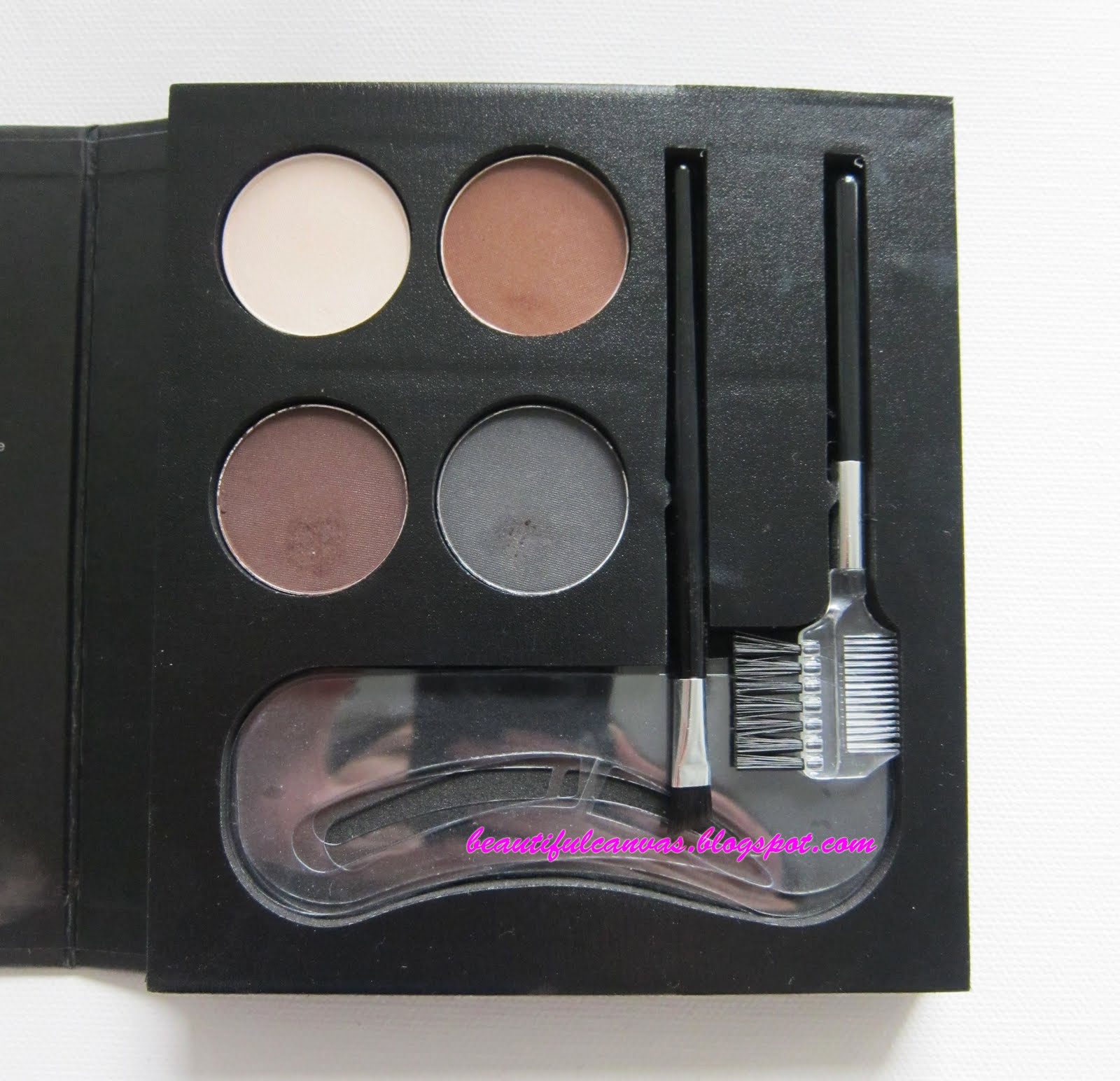 BEAUTIFUL CANVAS NYX Eye Brow Kit with Stencil Review and Swatches