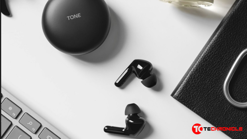 LG Tone Free FN6 Black wireless earbuds with Black Case