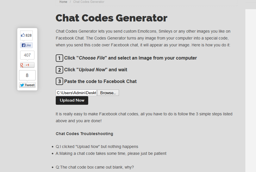 Technofabia Facebook Chat Codes