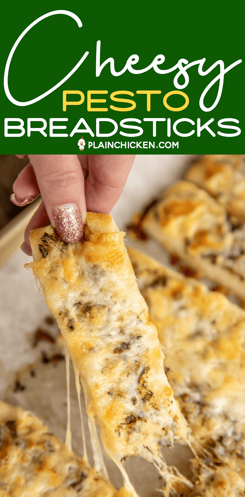 Cheesy Pesto Breadsticks Plain Chicken®