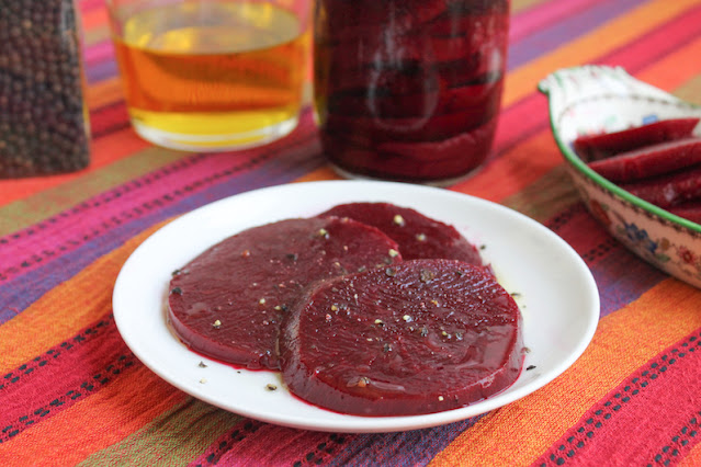 Food Lust People Love: These easy pickled beets are ready to eat in hours or will keep well chilled for weeks! Enjoy them straight from the jar or drizzled with olive oil and a sprinkle of black pepper, salad style.