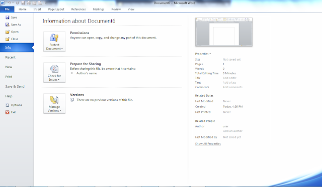 Gambar Tab File Microsoft Office
