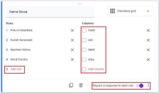 Cara buat absen di google form