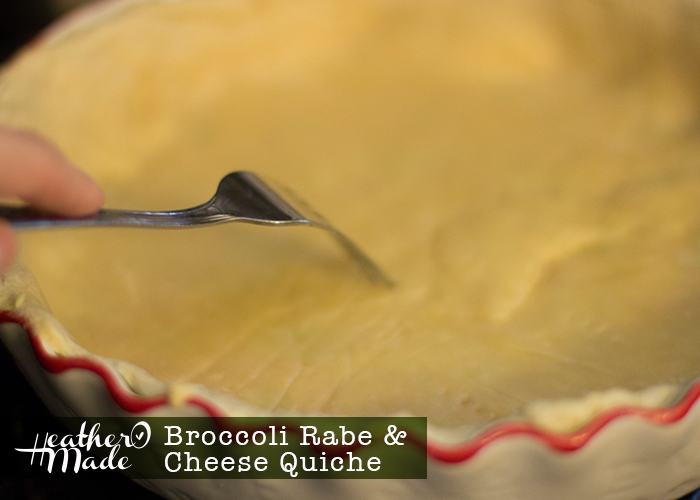 Heather O Made Broccoli Rabe & Cheese Quiche