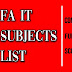 FA IT Subjects List - All Subjects
