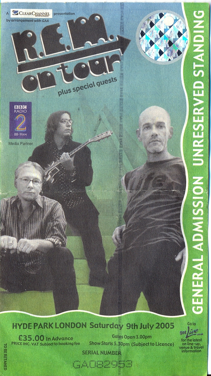 House of Lard REM Hyde Park, London 16 July 2005