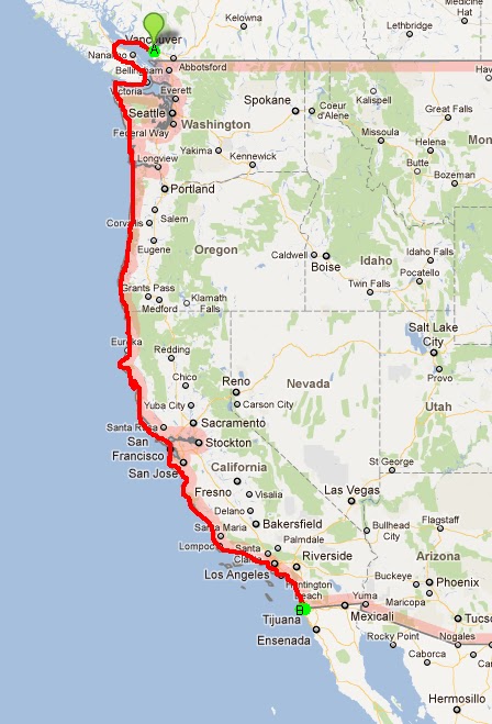 pacific coast bike tour