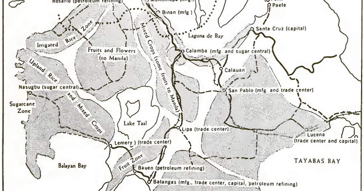 1960s Economic and Transportation Map of Southwestern Luzon, including