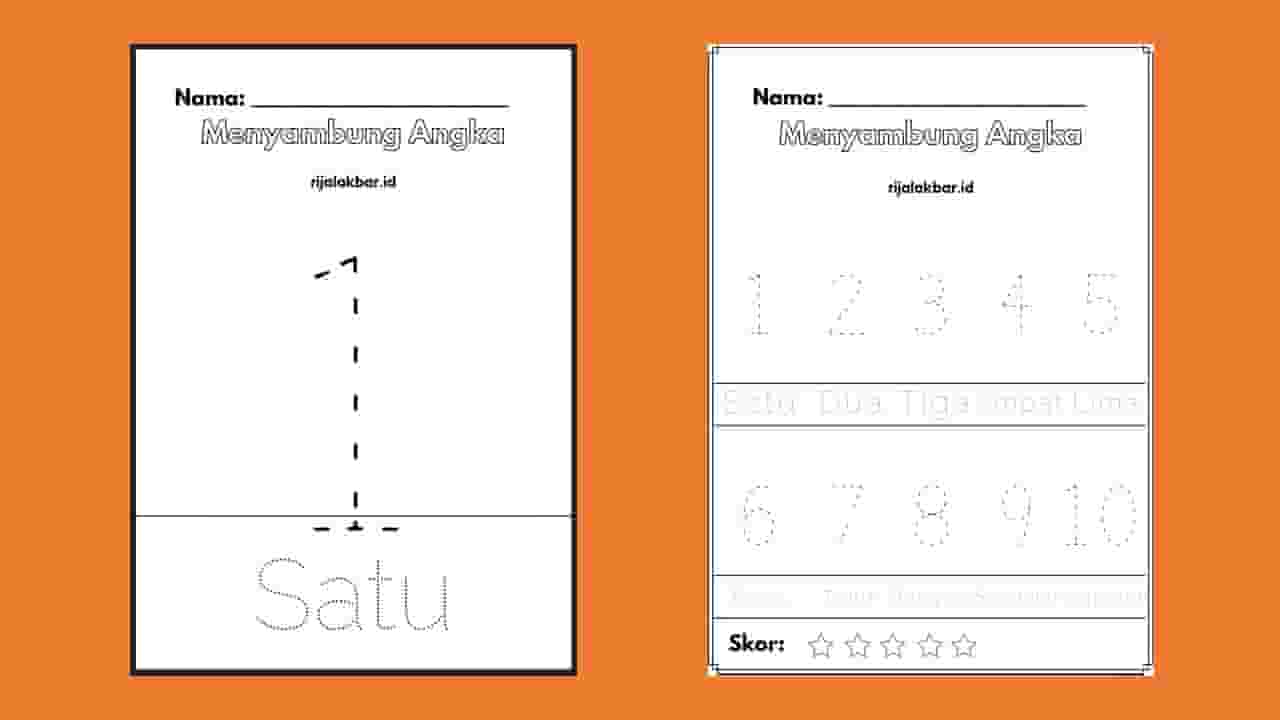 Gratis Download Media Pembelajaran Menjiplak dan Menyambung Angka