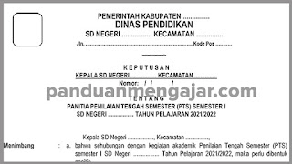 SK Panitia PTS Semester 1 Tahun 2022-2023 SK Panitia PTS Semester 1 Tahun 2022-2023